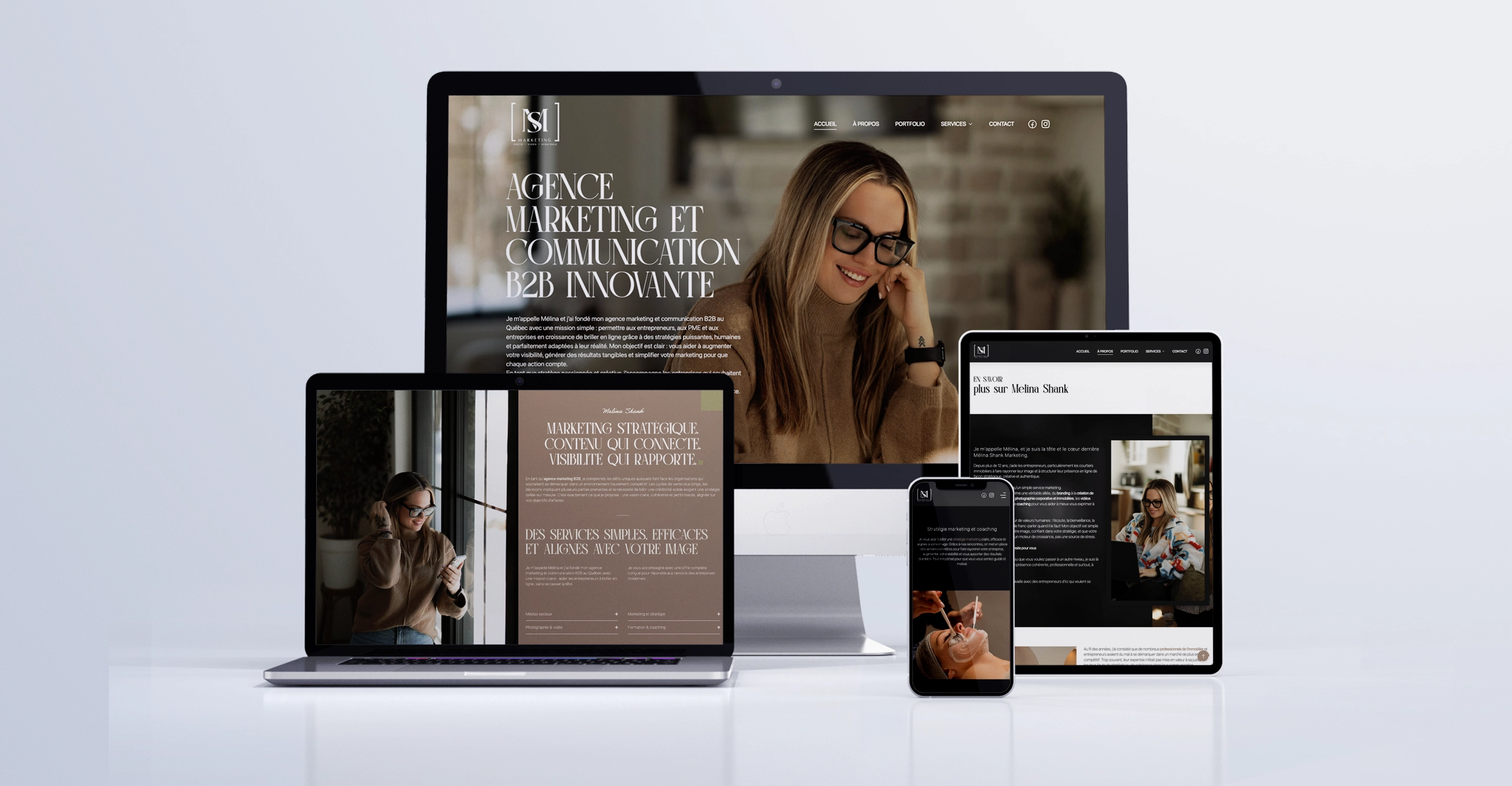 Création de site web Mélina Shank